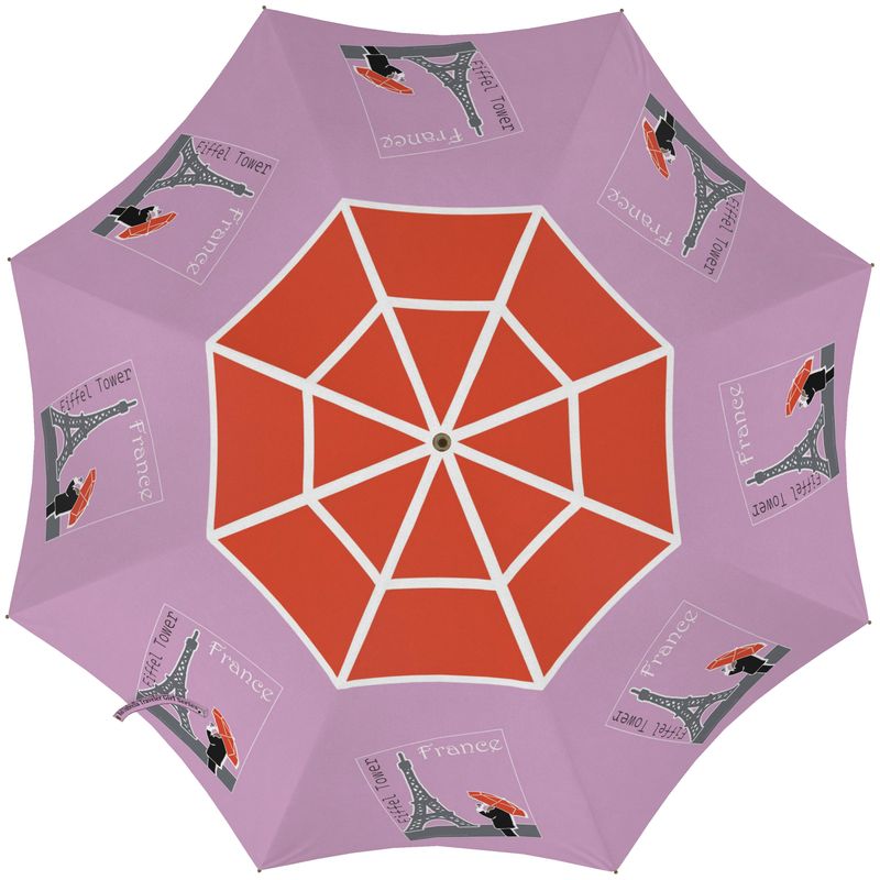 Red Umbrella Traveler Girl — France Edition