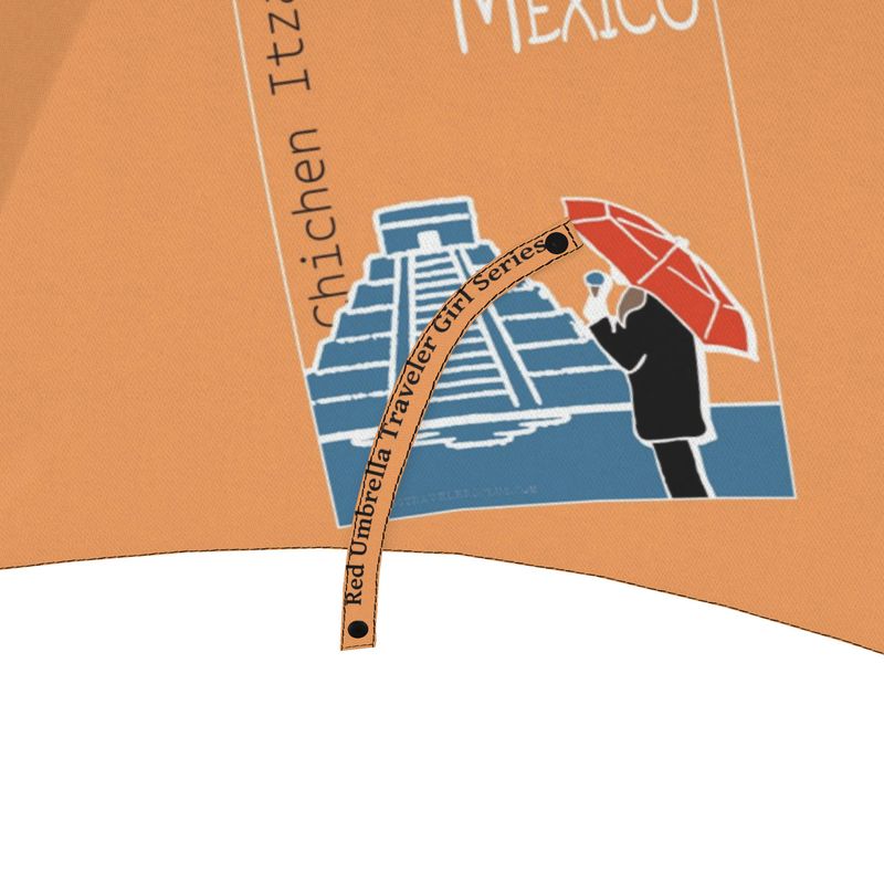 Red Umbrella Traveler Girl — Mexico Edition