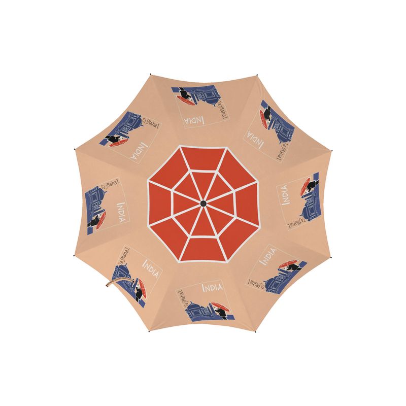 Red Umbrella Traveler Girl — India Edition