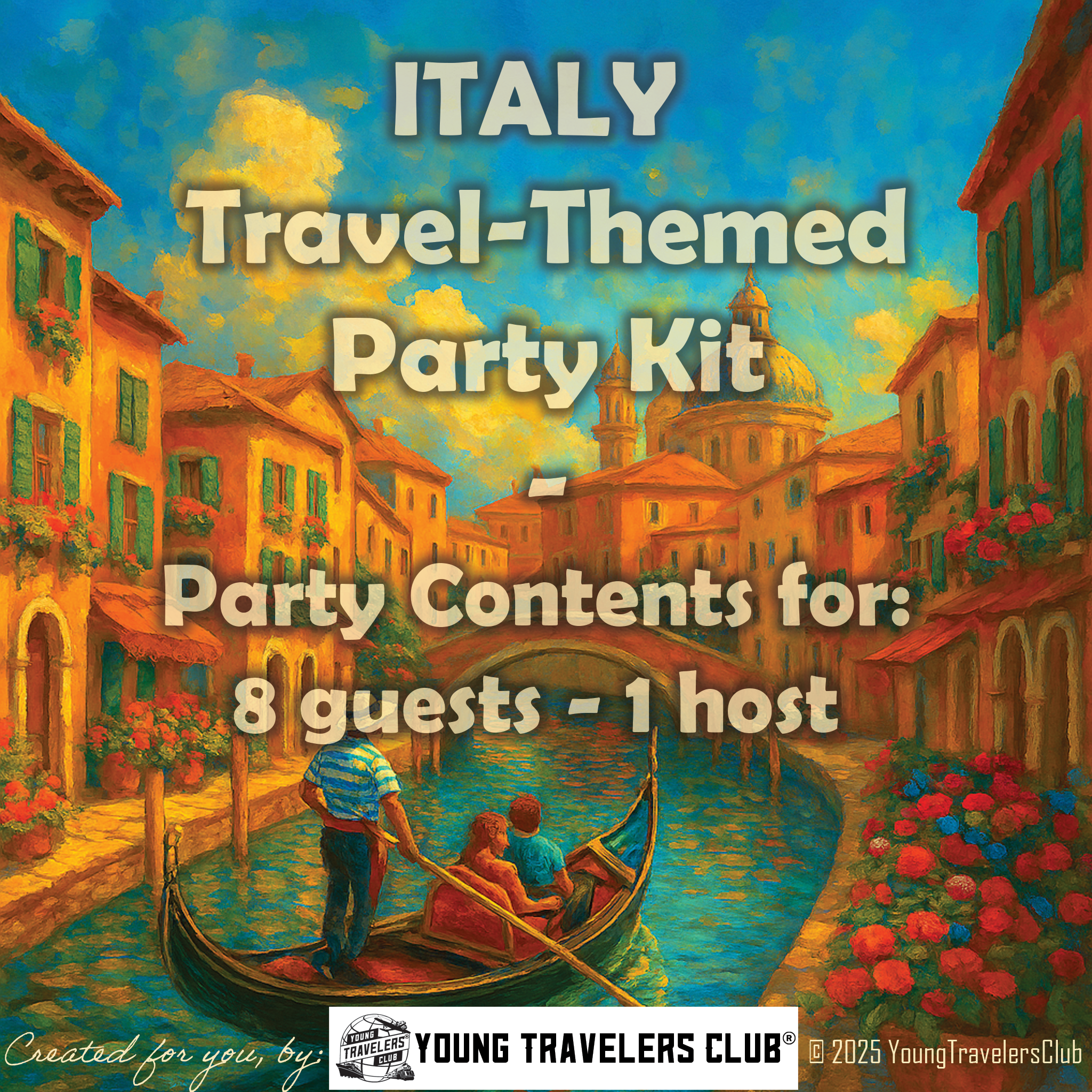 Italy Travel-Themed Party Kit